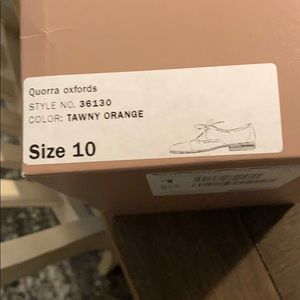 J Crew Quorra oxfords Tawny Orange size 10